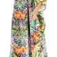 Sakkas Anahi Flowy Design V Neck Long Caftan Dress / Cover Up With Rhinestone