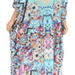 Sakkas Anahi Flowy Design V Neck Long Caftan Dress / Cover Up With Rhinestone