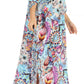 Sakkas Anahi Flowy Design V Neck Long Caftan Dress / Cover Up With Rhinestone
