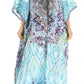 Sakkas Anahi Flowy Design V Neck Long Caftan Dress / Cover Up With Rhinestone