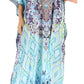 Sakkas Anahi Flowy Design V Neck Long Caftan Dress / Cover Up With Rhinestone