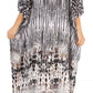 Sakkas Anahi Flowy Design V Neck Long Caftan Dress / Cover Up With Rhinestone