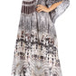 Sakkas Anahi Flowy Design V Neck Long Caftan Dress / Cover Up With Rhinestone