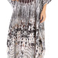Sakkas Anahi Flowy Design V Neck Long Caftan Dress / Cover Up With Rhinestone