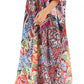 Sakkas Anahi Flowy Design V Neck Long Caftan Dress / Cover Up With Rhinestone