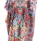 Sakkas Anahi Flowy Design V Neck Long Caftan Dress / Cover Up With Rhinestone