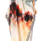 Sakkas Anahi Flowy Design V Neck Long Caftan Dress / Cover Up With Rhinestone