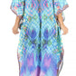 Sakkas Anahi Flowy Design V Neck Long Caftan Dress / Cover Up With Rhinestone