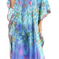 Sakkas Anahi Flowy Design V Neck Long Caftan Dress / Cover Up With Rhinestone