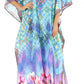Sakkas Anahi Flowy Design V Neck Long Caftan Dress / Cover Up With Rhinestone