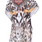 Sakkas Anahi Flowy Design V Neck Long Caftan Dress / Cover Up With Rhinestone