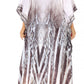 Sakkas Anahi Flowy Design V Neck Long Caftan Dress / Cover Up With Rhinestone