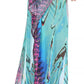 Sakkas Wilder Printed Design Long Sheer Rhinestone Caftan Dress / Cover Up