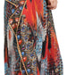 Sakkas Wilder Printed Design Long Sheer Rhinestone Caftan Dress / Cover Up