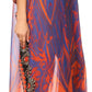 Sakkas Wilder Printed Design Long Sheer Rhinestone Caftan Dress / Cover Up