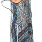 Sakkas Wilder Printed Design Long Sheer Rhinestone Caftan Dress / Cover Up