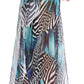 Sakkas Wilder Printed Design Long Sheer Rhinestone Caftan Dress / Cover Up