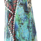 Sakkas Wilder Printed Design Long Sheer Rhinestone Caftan Dress / Cover Up