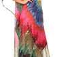 Sakkas Wilder Printed Design Long Sheer Rhinestone Caftan Dress / Cover Up