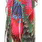 Sakkas Wilder Printed Design Long Sheer Rhinestone Caftan Dress / Cover Up