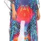Sakkas Wilder Printed Design Long Sheer Rhinestone Caftan Dress / Cover Up