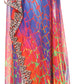 Sakkas Wilder Printed Design Long Sheer Rhinestone Caftan Dress / Cover Up