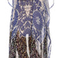 Sakkas Wilder Printed Design Long Sheer Rhinestone Caftan Dress / Cover Up