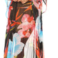 Sakkas Wilder Printed Design Long Sheer Rhinestone Caftan Dress / Cover Up