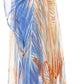 Sakkas Wilder Printed Design Long Sheer Rhinestone Caftan Dress / Cover Up