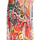 Sakkas Wilder Printed Design Long Sheer Rhinestone Caftan Dress / Cover Up