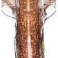 Sakkas Wilder Printed Design Long Sheer Rhinestone Caftan Dress / Cover Up