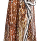 Sakkas Wilder Printed Design Long Sheer Rhinestone Caftan Dress / Cover Up
