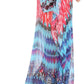 Sakkas Wilder Printed Design Long Sheer Rhinestone Caftan Dress / Cover Up
