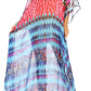 Sakkas Wilder Printed Design Long Sheer Rhinestone Caftan Dress / Cover Up