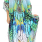 Sakkas Georgettina Flowy Rhinestone V Neck Long Caftan Dress/Cover Up