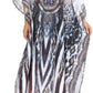Sakkas Georgettina Flowy Rhinestone V Neck Long Caftan Dress/Cover Up