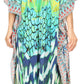 Sakkas Georgettina Flowy Rhinestone V Neck Long Caftan Dress/Cover Up