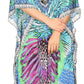Sakkas Georgettina Flowy Rhinestone V Neck Long Caftan Dress/Cover Up