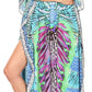 Sakkas Georgettina Flowy Rhinestone V Neck Long Caftan Dress/Cover Up