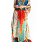 Sakkas Georgettina Flowy Rhinestone V Neck Long Caftan Dress/Cover Up