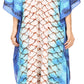 Sakkas Georgettina Flowy Rhinestone V Neck Long Caftan Dress/Cover Up