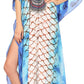 Sakkas Georgettina Flowy Rhinestone V Neck Long Caftan Dress/Cover Up