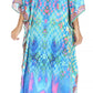 Sakkas Georgettina Flowy Rhinestone V Neck Long Caftan Dress/Cover Up