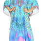Sakkas Georgettina Flowy Rhinestone V Neck Long Caftan Dress/Cover Up