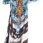 Sakkas Georgettina Flowy Rhinestone V Neck Long Caftan Dress/Cover Up