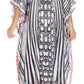 Sakkas Georgettina Flowy Rhinestone V Neck Long Caftan Dress/Cover Up