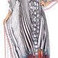 Sakkas Georgettina Flowy Rhinestone V Neck Long Caftan Dress/Cover Up
