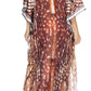 Sakkas Georgettina Flowy Rhinestone V Neck Long Caftan Dress/Cover Up