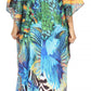 Sakkas Georgettina Flowy Rhinestone V Neck Long Caftan Dress/Cover Up