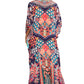Sakkas Georgettina 2025 Flowy Rhinestone V Neck Long Caftan Dress / Cover Up